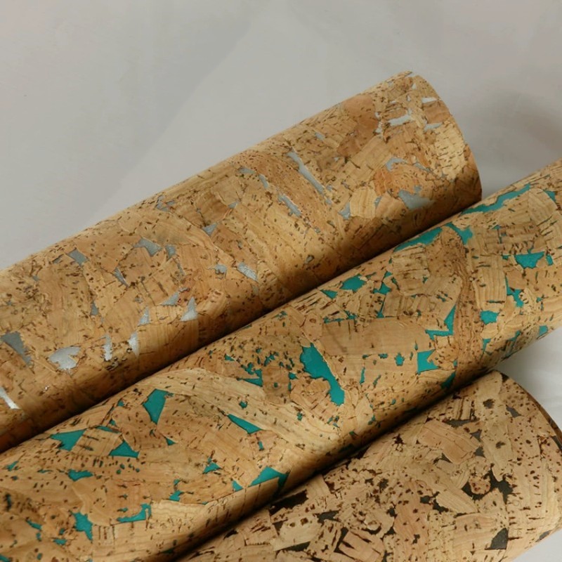 厚度1.0mmPU环保软木皮革布料几何背景布鞋材工艺装饰布树手工DIY