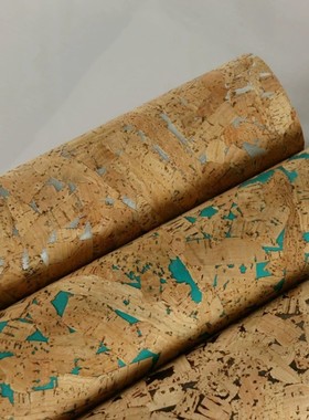 厚度1.0mmPU环保软木皮革布料几何背景布鞋材工艺装饰布树手工DIY