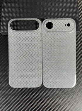 适用苹果17air银白色手机壳凯夫拉芳纶纤维超薄17air保护套碳纤维磁吸magsafe防滑散热轻薄