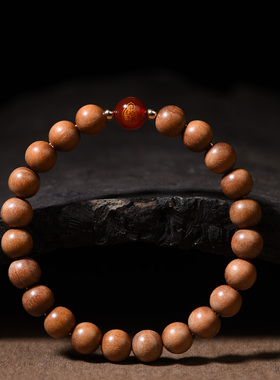 稚念桃木手串本命年手链玛瑙护身