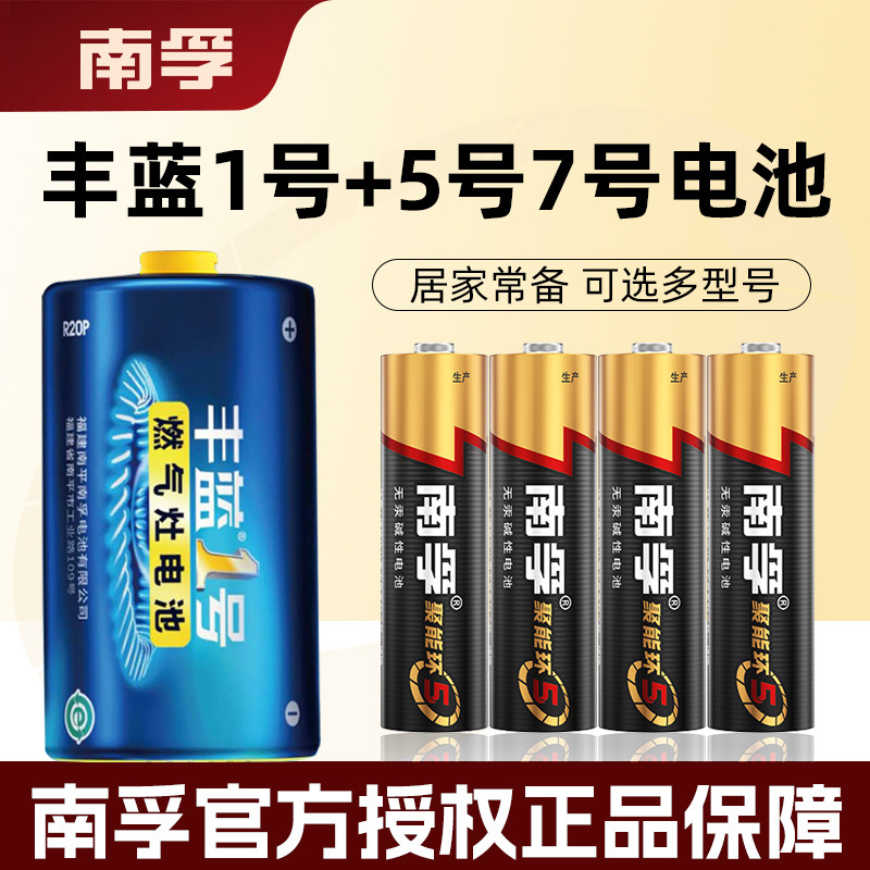 南孚丰蓝1号电池煤气灶专用大号燃气炉热水器天然气表电池5号7号图片