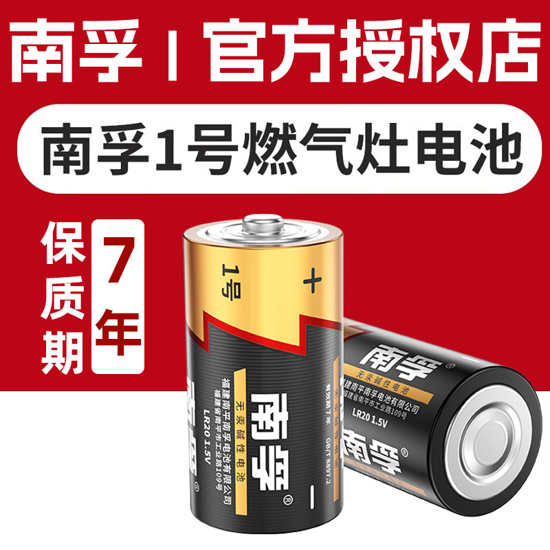 南孚LR20碱性1号电池燃气灶热水器煤气灶天然气灶1.5V一号干电池