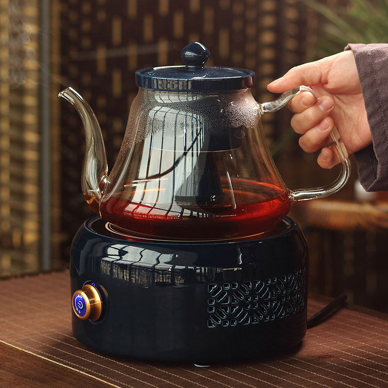 自在蒸茶器陶瓷玻璃煮茶壶家用养生电热电陶炉煮茶炉普洱泡茶壶