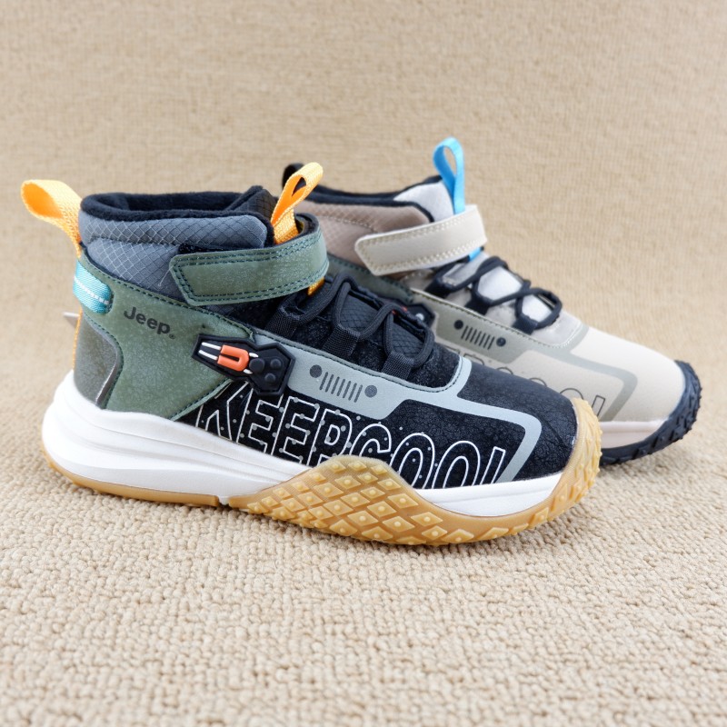 冬款儿童鞋男孩子加绒保暖二棉休闲鞋30-38码中帮防滑防水运动鞋