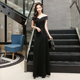2025夏季 晚礼服裙女高级感气质名媛宴会主持人年会礼服连衣裙 新款