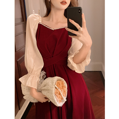 新娘小个子订婚连衣裙高级感礼服