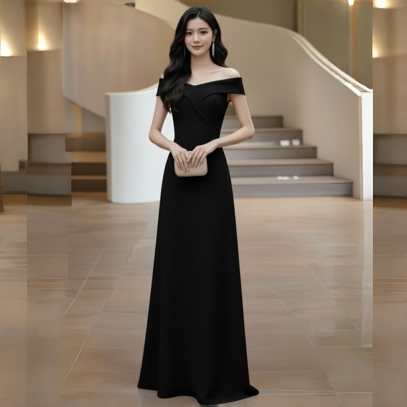 修身显瘦A字晚礼服裙大气