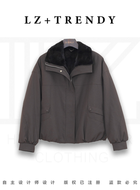 2025冬季新款水貂毛内胆皮草外套女短款鹅绒上衣6282