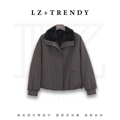 水貂内胆皮草鹅绒服6282