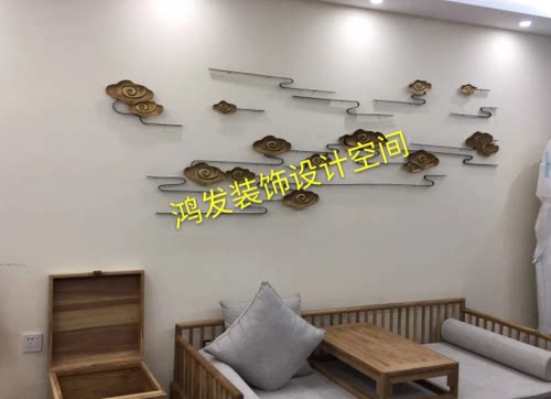 墙面客厅壁挂鸿盛装饰新中式铁艺