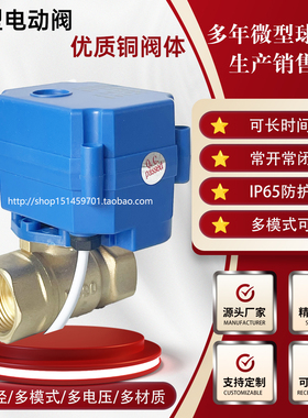 CWX-15Q/N微型电动阀门DN20(6分)厂家直销 铜 开水器浴池阀门水阀