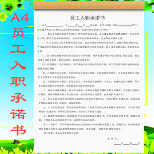 通用职工员工入职承诺书宿舍免责协议临时工劳动合作劳务合同定制