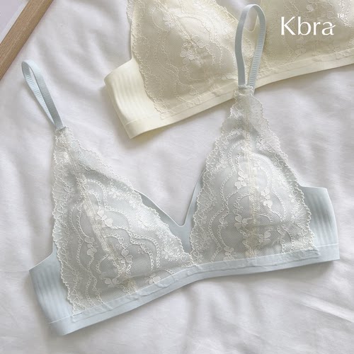 Kbra法式蕾丝深V内衣女