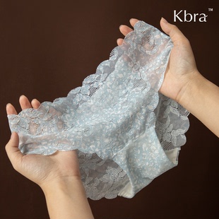 纯欲性感低腰无痕三角裤 Kbra 女2025新款 碎花蕾丝内裤 3条 法式