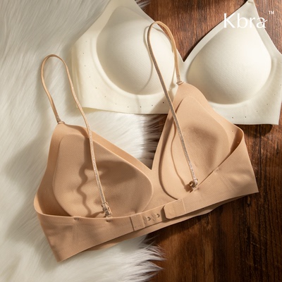 Kbra细闪细肩带美背内衣女
