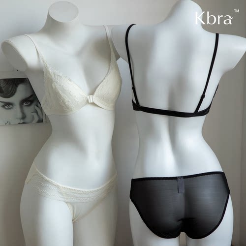 Kbra法式前扣性感蕾丝内衣女
