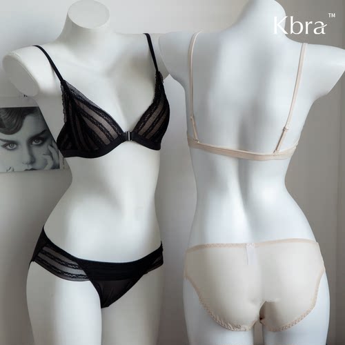 Kbra法式前扣性感内衣女