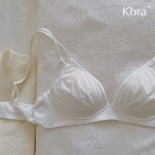 Kbra法式 蕾丝内衣女细肩带小胸聚拢女士胸罩无痕上托无钢圈文胸