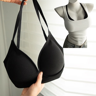 Kbra大露背专用外扩型内衣小胸显大交叉大U美背文胸罩无痕无钢圈