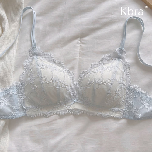 Kbra法式蕾丝内衣女夏薄款