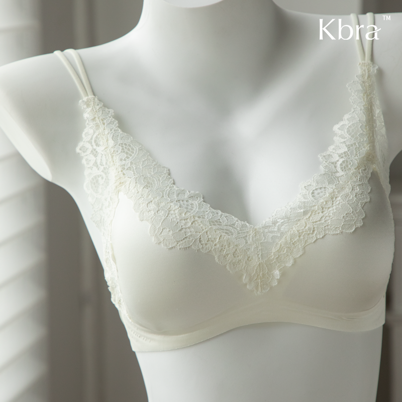Kbra法式蕾丝缎面三角杯内衣女小胸聚拢收副乳防下垂性感纯欲文胸,女士内衣/男士内衣/家居服,文胸,淘宝优惠券,粉丝福利购,淘宝优惠卷