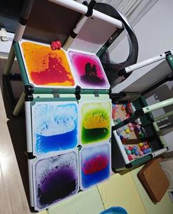 攀爬架特定款40cm*40cm儿童液体感官垫爬爬垫益智拼图幼儿彩砖