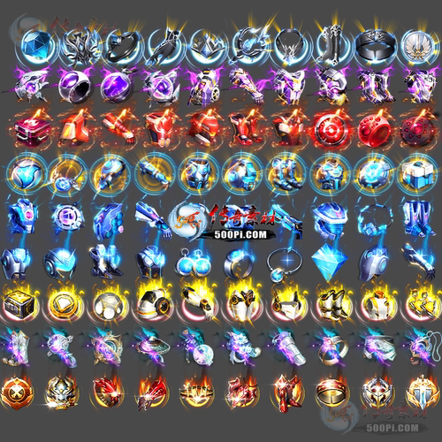 500pi淘宝-传奇首饰素材高清动态首饰标准六件套加特殊ss24080619