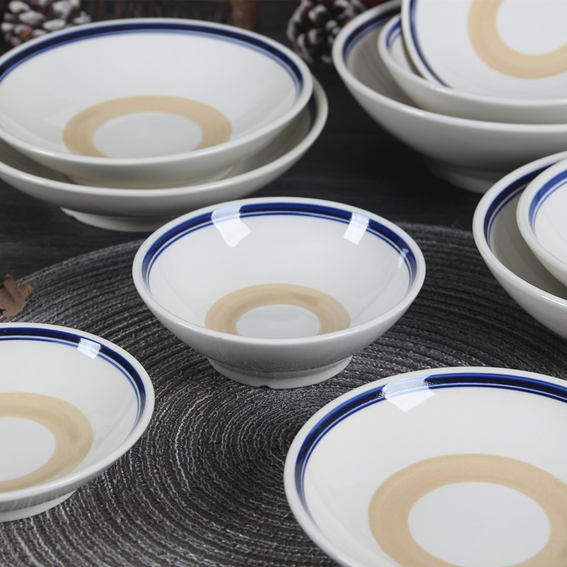 创意商用陶瓷碗火锅店餐厅专用碗酱料碗调料碗汤碗米饭碗加厚复古
