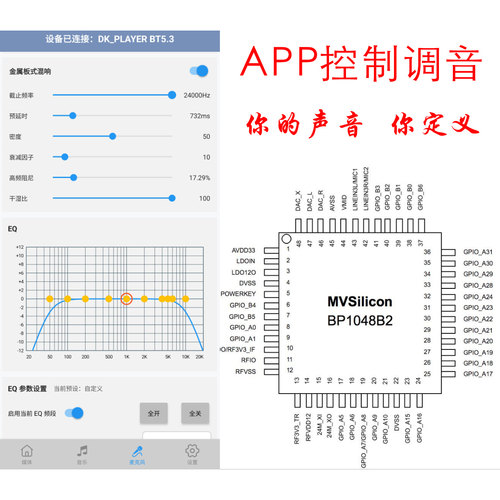 处理器APP手机控制调音DSP