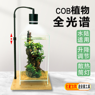 全光谱水草灯植物生长灯竹板古法鱼缸灯多肉盆栽植物灯微景补光灯