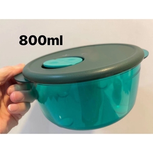 (海)特百惠绿色欢宴微波碗 圆形 800毫升