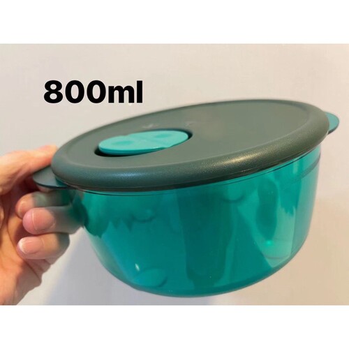 (海)特百惠绿色欢宴微波碗 圆形 800毫升