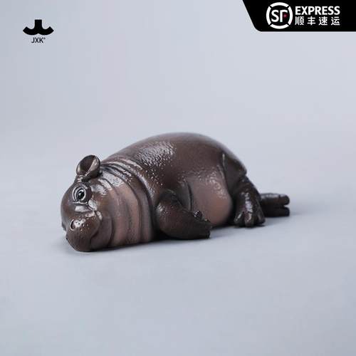 现货 JXK 河马幼崽模型moodeng模型仿真微缩动物摆件潮玩
