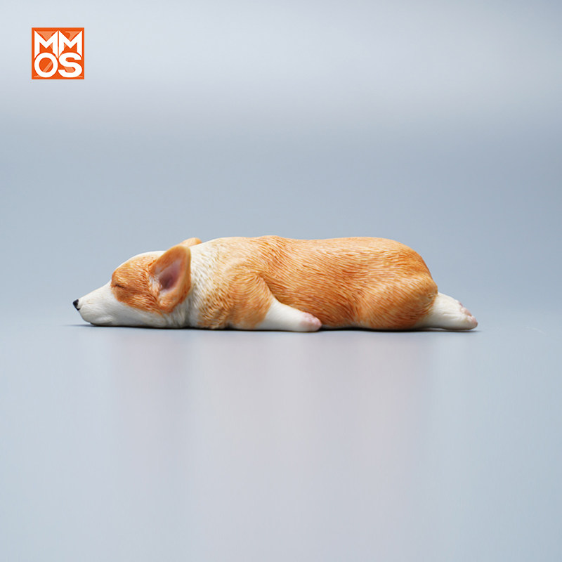 xmmos 趴睡柯基犬车载摆件 仿真可爱小狗模型车内小动物装饰品