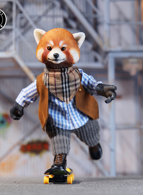 现货mostoys 胖小达掌上动物城小熊猫玩偶全可动手办背包挂饰潮玩