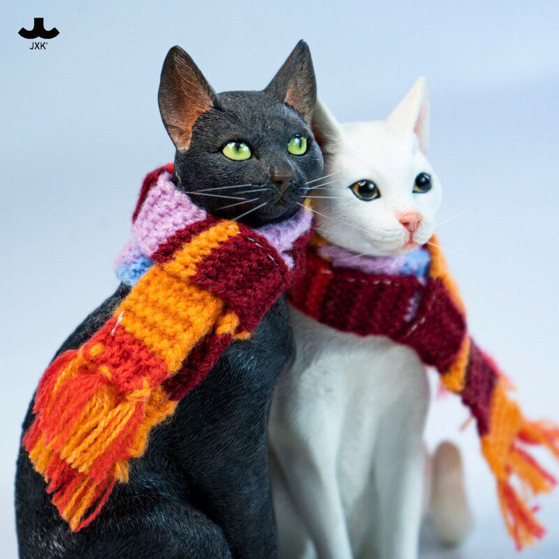 JXK双生猫侣手工猫咪手办