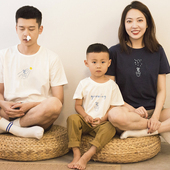 T恤清新文艺母子短袖 skov 姐弟装 原创亲子装 六一礼物 阳光雨露