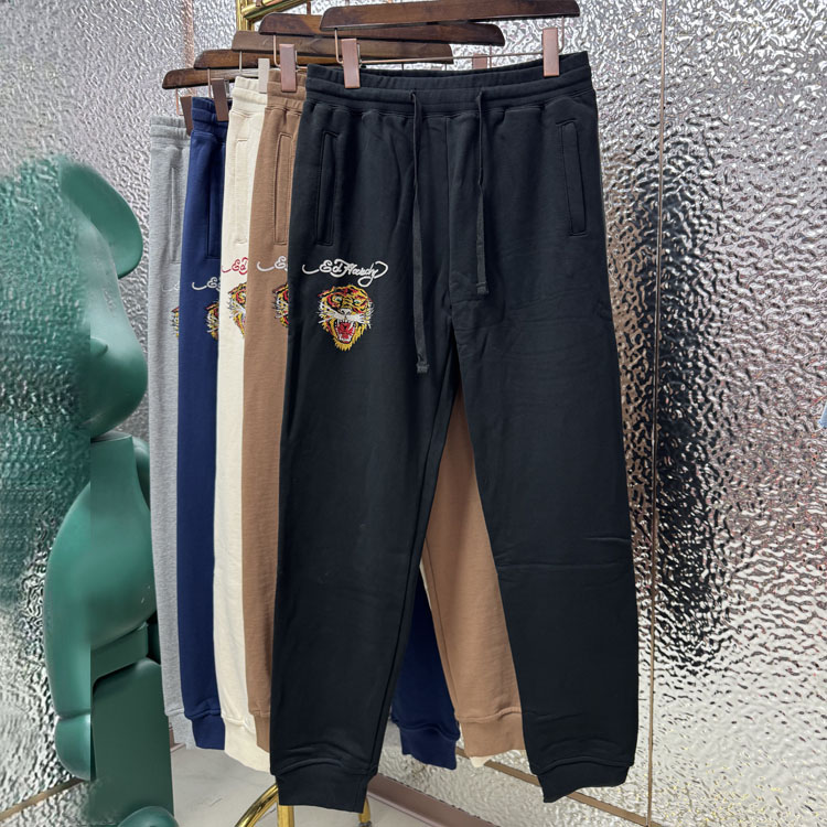 Ed新款小虎头烫钻印花男女卫裤