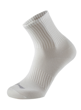 李宁春季运动袜男女同款中筒休闲黑色袜子吸汗舒适小白袜AWST127