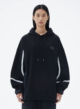 李宁LNG高端系列未来玩家反光印花连帽卫衣男女款FCBC001