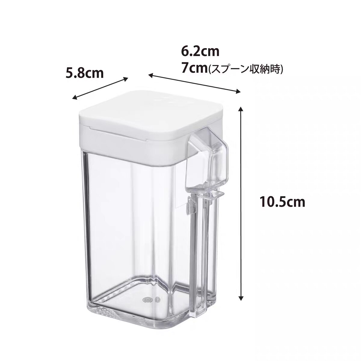 全新现货 日本山崎实业 盐胡椒罐 调味料瓶 水晶白 200ml 附小勺