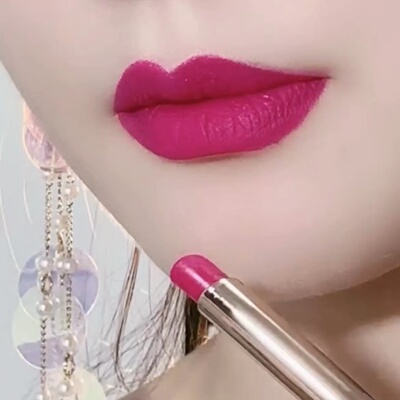 玫瑰红色口红不掉色不沾杯不脱色雾面防水持久想你玫瑰火龙果色女