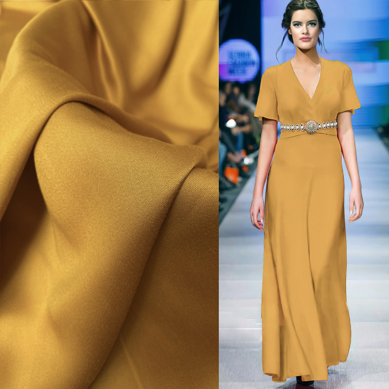 高档真丝缎棉绸服装面料垂感做衬衫裙子练功服的布料柔软丝绸贡缎