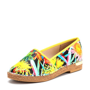 印菊花套脚低跟一脚蹬SF51110134 子休闲单鞋 瑕疵小码 渔夫懒人女鞋