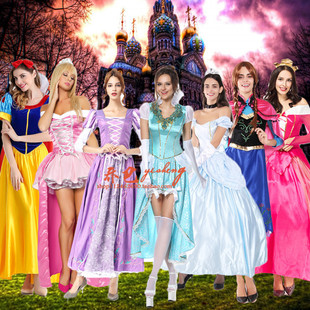 万圣节服装Cosplay动漫童话故事礼服舞台服成人连衣裙冰雪公主