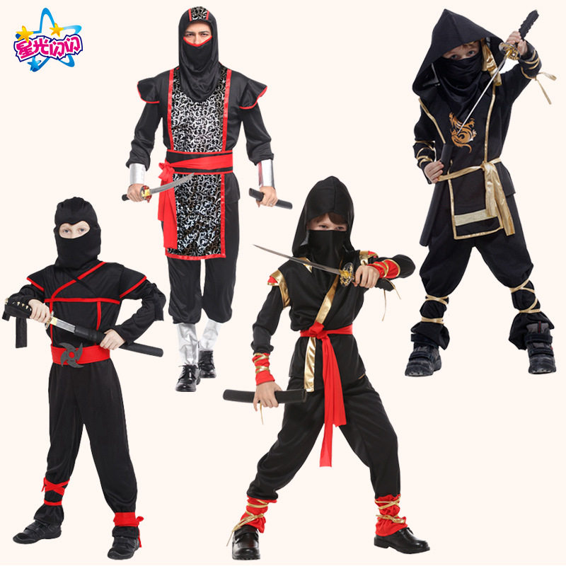 万圣节cosplay服装成人儿童表演出火影忍者武士武术表演日本忍者