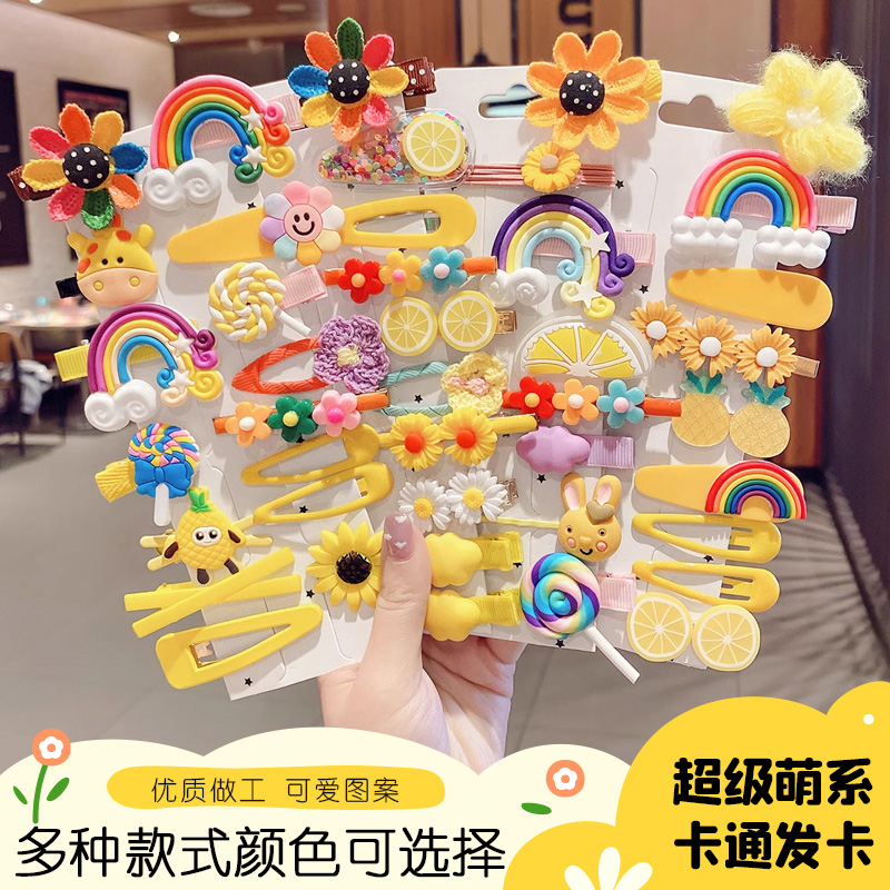 儿童多巴胺发夹宝宝可爱小发卡刘海夹女童bb夹头饰蝴蝶结发饰