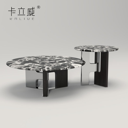 卡立威大理石极简现代简约茶几