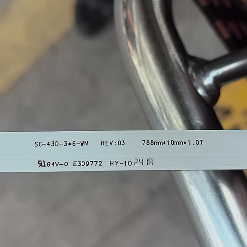 组装43寸液晶SC-43D-3*6-WN REV:03 1WA2532 240524B灯条背光LED