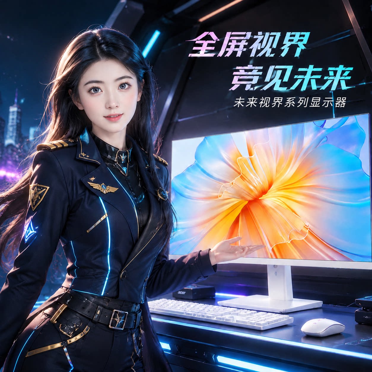 Acer  白色超薄一体机电脑DIY一体机